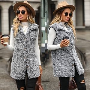 Harmony In Nature Gray Sherpa Vest
